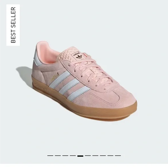 Adidas Pink and White Sneakers Classic Style - Picture 3 of 3